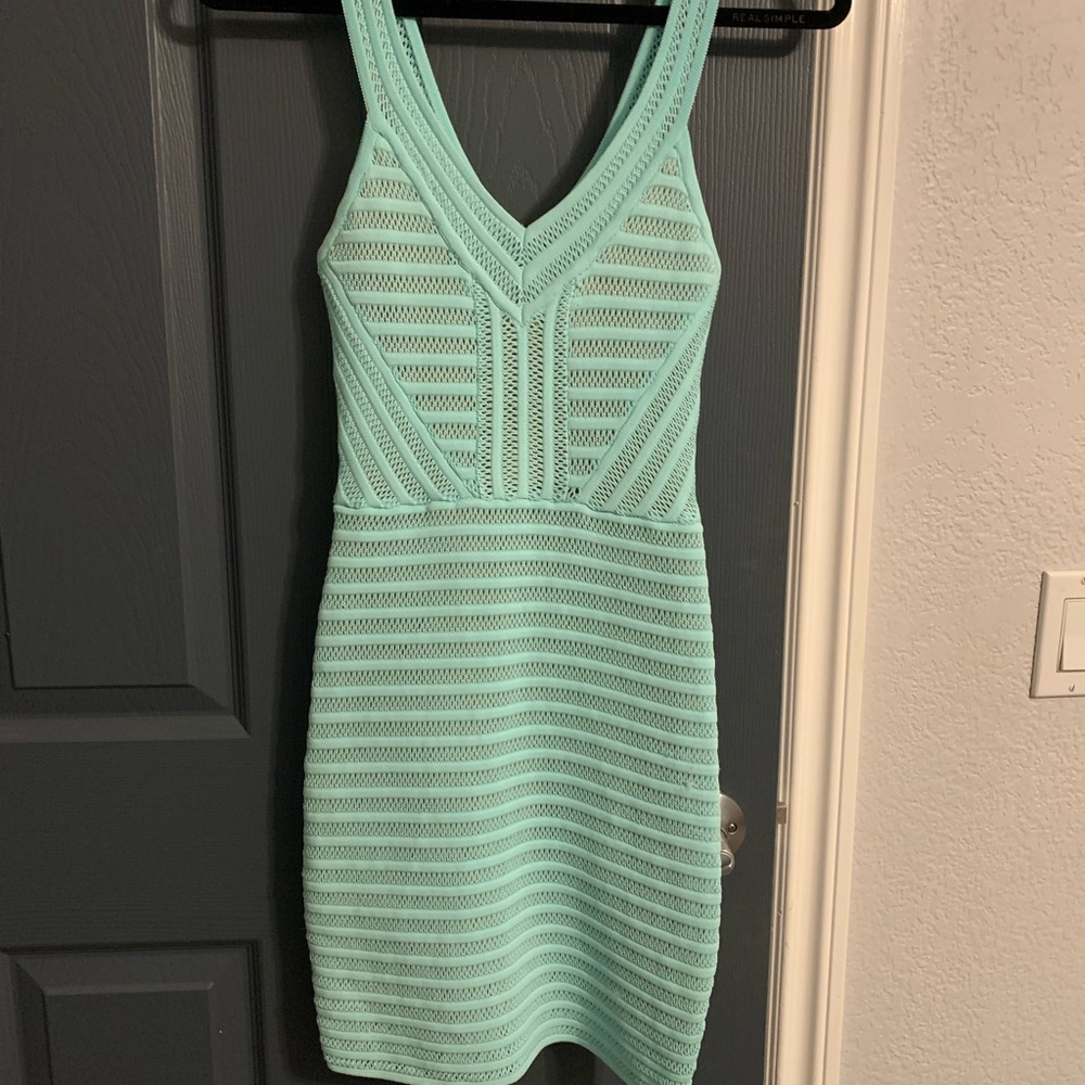 Turquoise Bebe bodycon